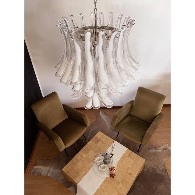 Vintage Italian Murano Chandelier in the style of Mazzega, 1990s For Sale - Image 8 of 18