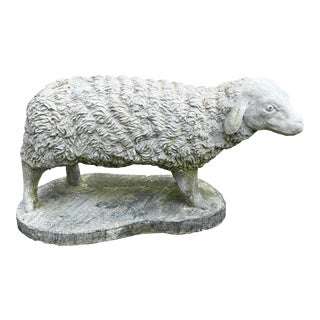 Small Cast Sheep Statue For Sale