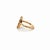 Early 21st Century Cartier 18k Rose Gold Ring With Logo Double C Motif and Diamond Halo, Size 5.25 For Sale - Image 5 of 6