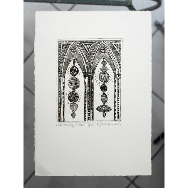 Małgorzata Jenta-Dmitruk, Birth of the King, Etching on Paper, 2014 For Sale - Image 3 of 6