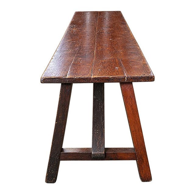 Large 18th Century Rustic Wooden Refectory Table For Sale - Image 6 of 7