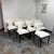 Contemporary Restoration Hardware Ligné Upholstered Fabric Dining Chairs, Set of Eight For Sale - Image 3 of 12