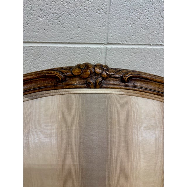 Antique French Louis XV Carved Bergere Chair Fauteuil For Sale - Image 4 of 12