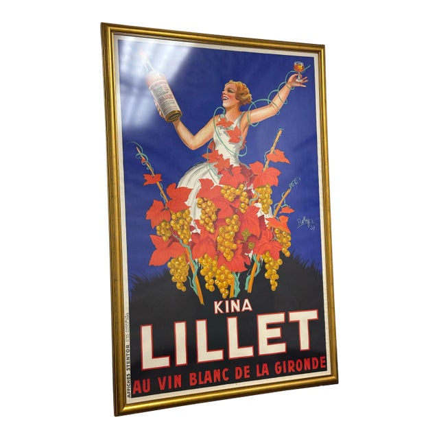 Circa 1937 Robys Kina Lillet Original Poster, Framed For Sale