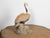 Paint Midcentury Painted Concrete Pelican Sculpture on Base with Distressed Patina For Sale - Image 7 of 12