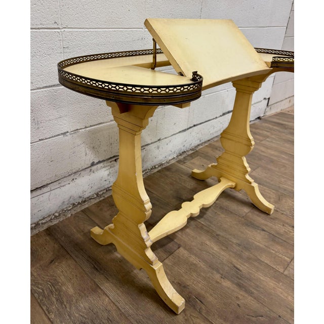 Vintage French Louis XV Style Kidney Shaped Writing Desk Center Table Vanity For Sale - Image 10 of 12