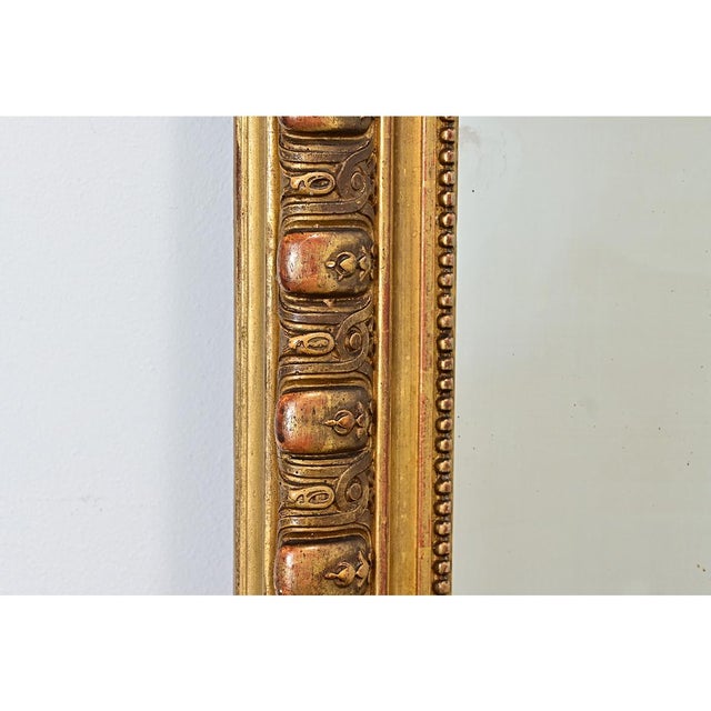 French 19th Century Tall Gold Gilt Mantel Mirror For Sale In Baton Rouge - Image 6 of 12