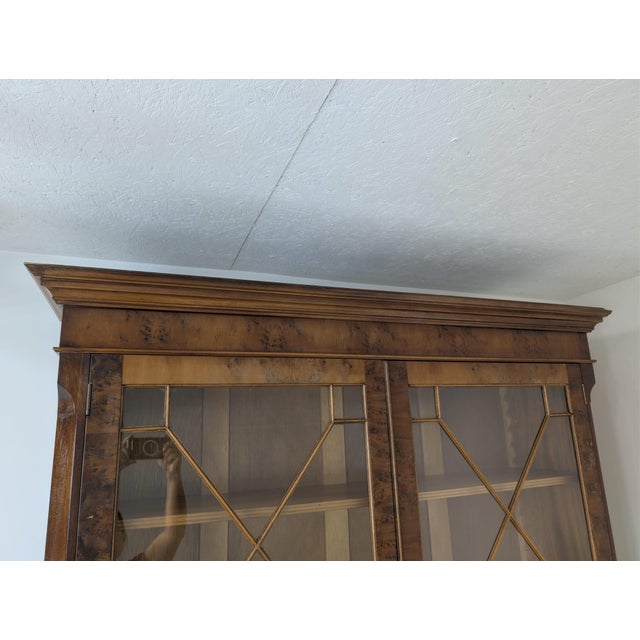Antique Bookcase in Wood with Burl Finish, 1930s For Sale - Image 5 of 18