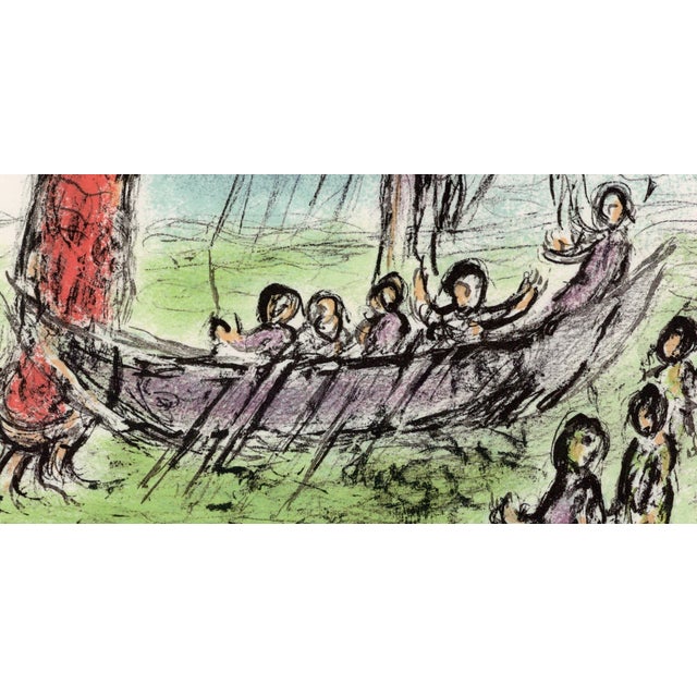 Marc Chagall, Athena Guides Telemachus' Boat, from Odyssey, 1989, Lithograph For Sale - Image 7 of 11