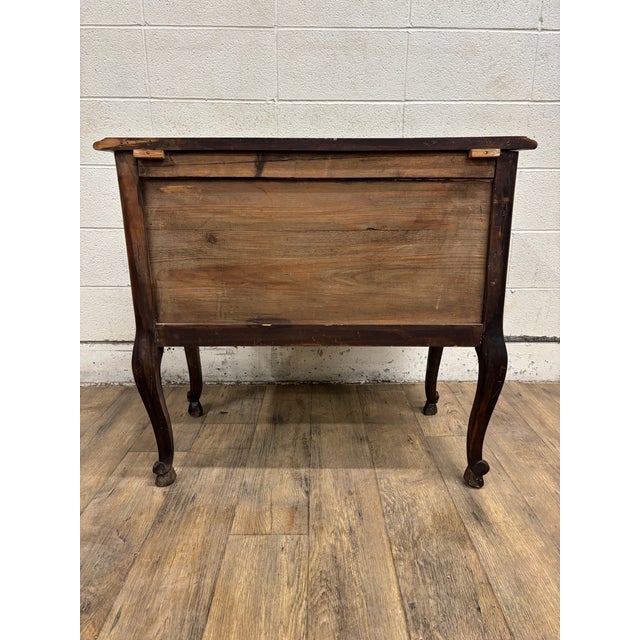 Brown Vintage French Provincial Louis XV Style Carved Commode Dresser Chest of Drawers For Sale - Image 8 of 12