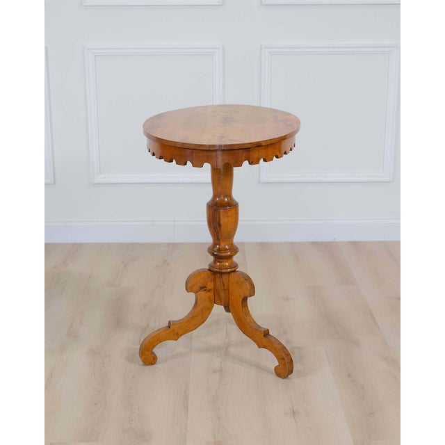 Amber 19th Century Swedish Oval Flame Birch Side Table, Circa 1890 For Sale - Image 8 of 9