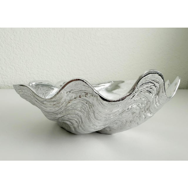 Arthur Court 1976 Arthur Court Aluminum Clam Shell Bowl For Sale - Image 4 of 10