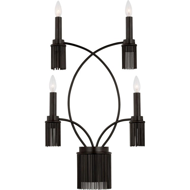 Fisher Weisman for Visual Comfort Signature Sutton 4-Light Sconce in Bronze For Sale