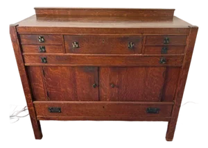 Antique Mission Oak Sideboard