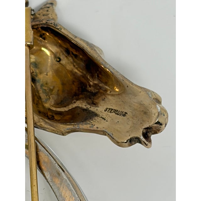 1940s 1940s Trifari Horse Head "Jelly Belly" Brooch, by Alfred Philippe For Sale - Image 5 of 5