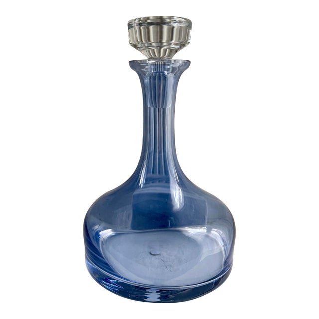 Estelle Colored Glass Cobalt Vogue Decanter For Sale