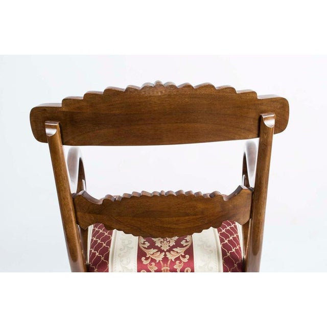 English Regency Style Burr Walnut Armchairs, Set of 2 For Sale - Image 12 of 13