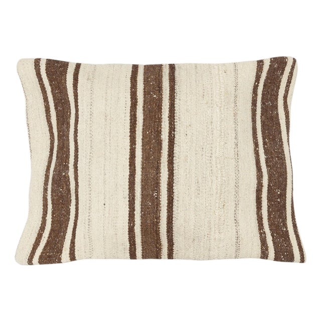 16"x24" Vintage Kilim Cushion Cover. Turkish Hemp Accent Pillow. Throw Pillow For Sale