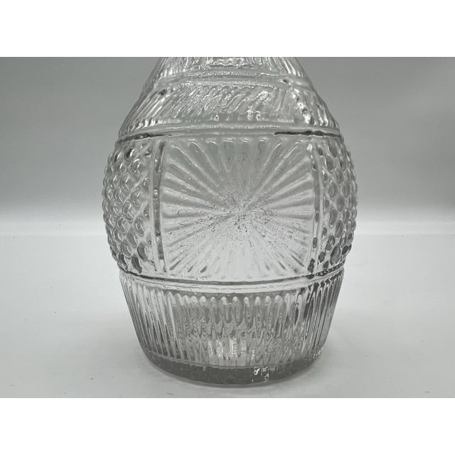 Early Blown Pressed Flint Glass Bar Bottle, Boston and Sandwich Glass Co. Circa 1830's For Sale - Image 4 of 11