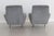 Set of Italian Armchairs in Blue Grey Velvet, 1950s For Sale - Image 10 of 18