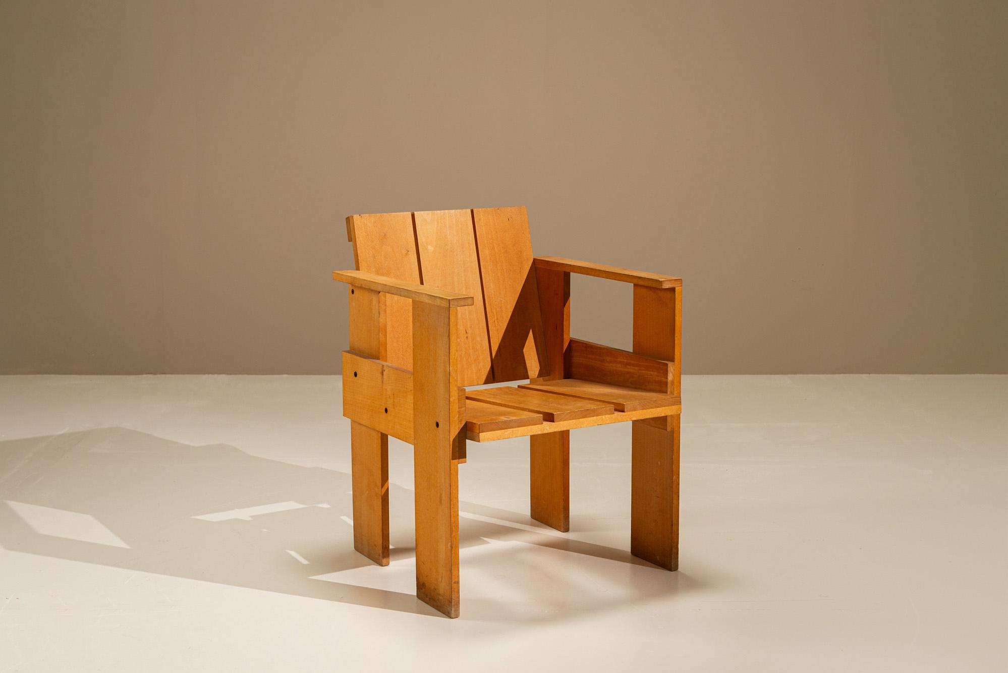 Crate Chair by Gerrit Rietveld for Cassina, the Netherlands, 1970s