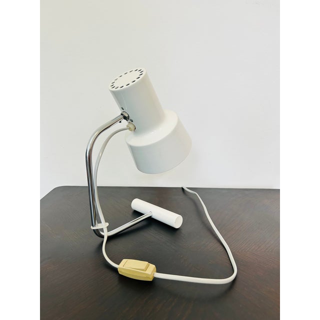 White Table Lamp by Josef Hůrka for Napako, Czechoslovakia, 1960s For Sale - Image 8 of 12