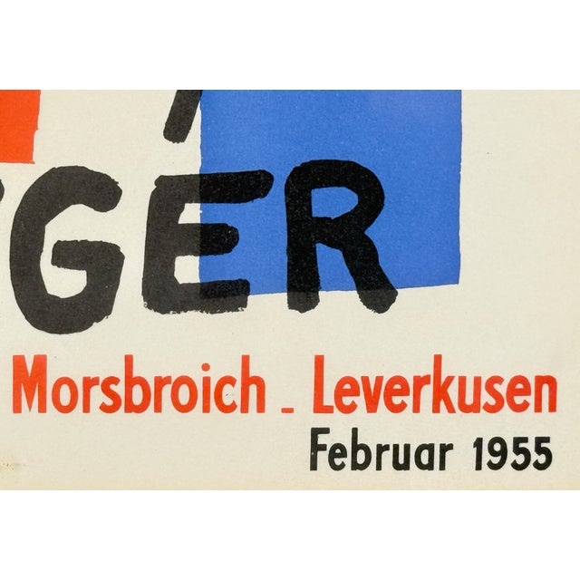 1955 Fernand Léger Museum Morsbroich Leverkusen Exhibition Poster Framed For Sale - Image 9 of 10