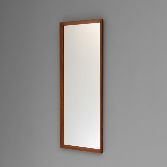 Mid-Century Modern Mirror with Teak Frame, 1960 For Sale - Image 9 of 9