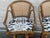 Pair of 1970s Vintage Rattan & Cane Swivel Bar Stools With Upholstered Seats For Sale - Image 4 of 10