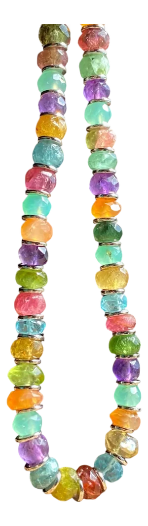 Artisan-Crafted Multicolor Tourmaline Necklace & Bracelet With Watermelon Tourmaline and Verdigris Patinated Copper