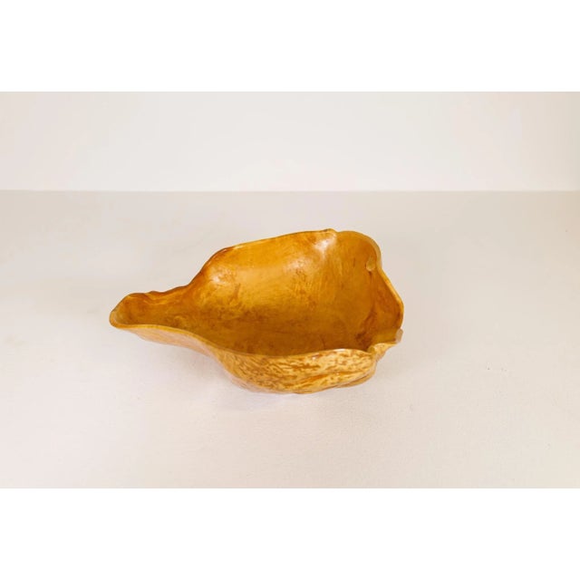 Brown Large Swedish Folk Art Grain Birch Bowl, 1962 For Sale - Image 8 of 11