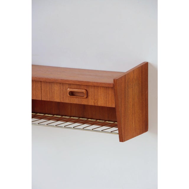 Vintage Swedish Teak Wall Console, 1950s For Sale - Image 6 of 14