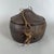 Early 20th Century African Tribal Nomadic Rattan Leather Container Basket with Lid For Sale - Image 5 of 11