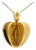 1990s Cartier 18k Double C 3d Apple Heart Pendant With Original Box For Sale