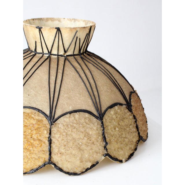 Mid-Century Atomic Fiberglass Chandelier Shade For Sale - Image 4 of 15