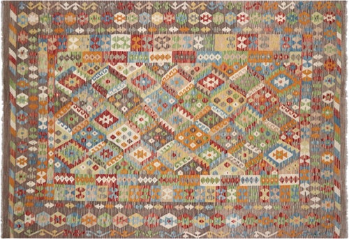 Contemporary Afghan Maimana Kilim Rug Rugs
