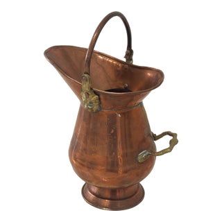 Antique English Copper Planter or Coal Wood Pot For Sale