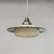 Italian Art Deco Round Pendant in Opaline Glass and Metal, 1930s For Sale - Image 4 of 17
