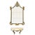 Metal Mid-Century Italian Baroque Style Cream and Gilt Crackled Mirror and Wall Console, 1950s, Set of 2 For Sale - Image 7 of 14