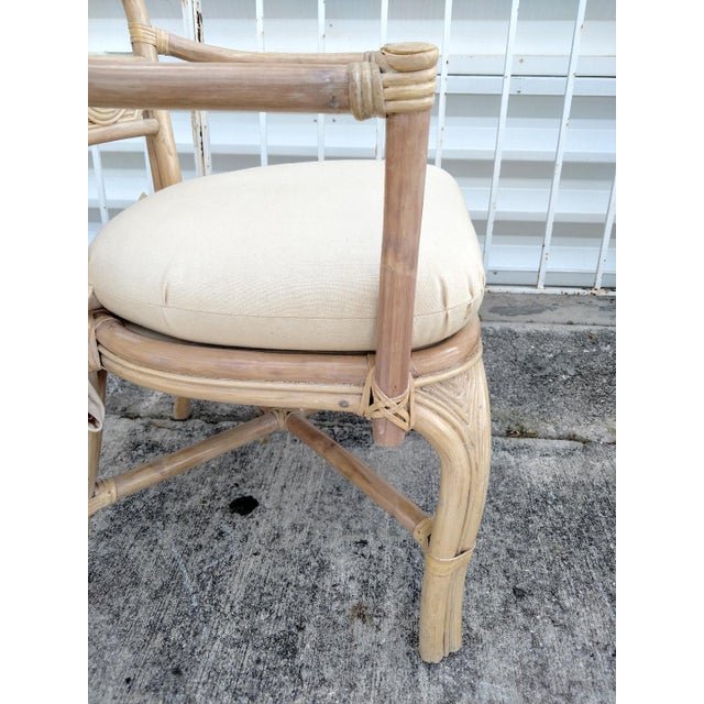 Platt Collections Rattan Chairs With Wave Patterned Backs Set of 6