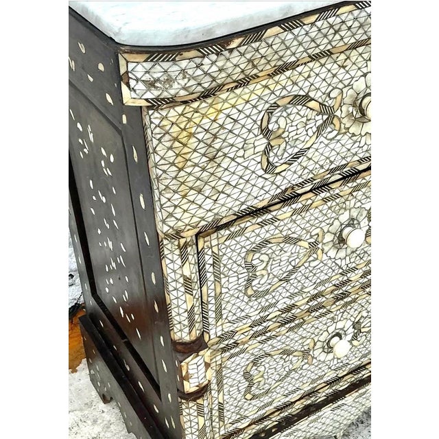 Vintage Mother of Pearl Inlay Chest of Drawers For Sale - Image 12 of 14