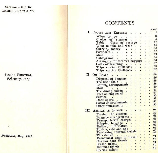 1910s "Planning a Trip Abroad" 1914 Jaekel, Blair, f.r.g.s. For Sale - Image 5 of 9