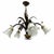 Black Large Florentine Style Metal Slender Leaves Chandelier, Italy, 1980s For Sale - Image 8 of 9