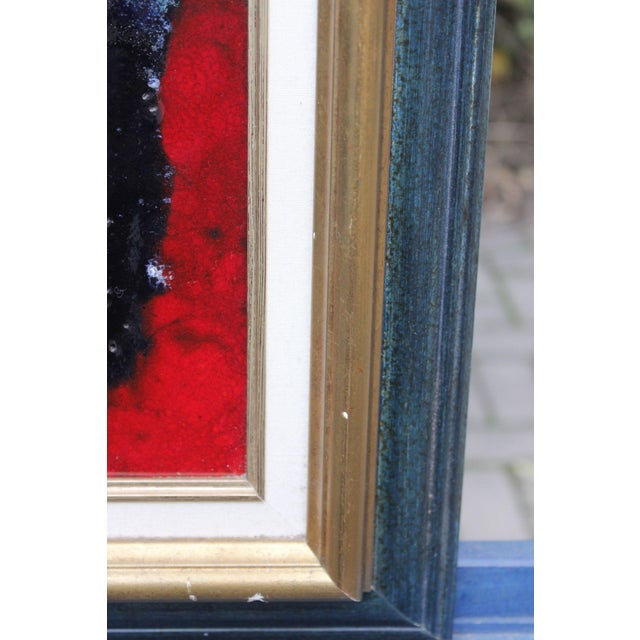 Stone Mid-Century Abstract Enameled Lava Stone Artwork, 1970s For Sale - Image 7 of 10