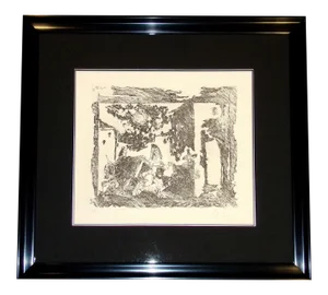 Pablo Picasso Hand Signed Etching "Mise en Scène De La Célestine" From Séries 347