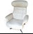 Eggshell Vintage Amala Beige Bone Genuine Leather Reclining Swivel Armchair With Adjustable Headrest. For Sale - Image 8 of 9