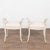 This lovely pair of Swedish pine stools or tabourets have gently curved, saber legs which add an elegant touch to the...