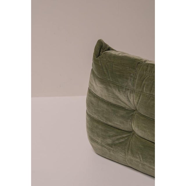 Vintage Togo Three-Seater Sofa in Pierre Frey Velvet by Michel Ducaroy for Ligne Roset For Sale - Image 9 of 13