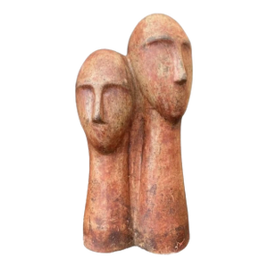 Bust in Terra Cotta of Two Figures (After Modigliani)