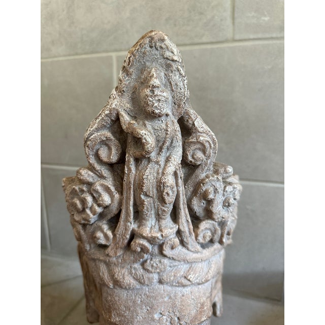 Austin Productions Large Stone Guanyin Buddhist Sculpture For Sale - Image 4 of 9